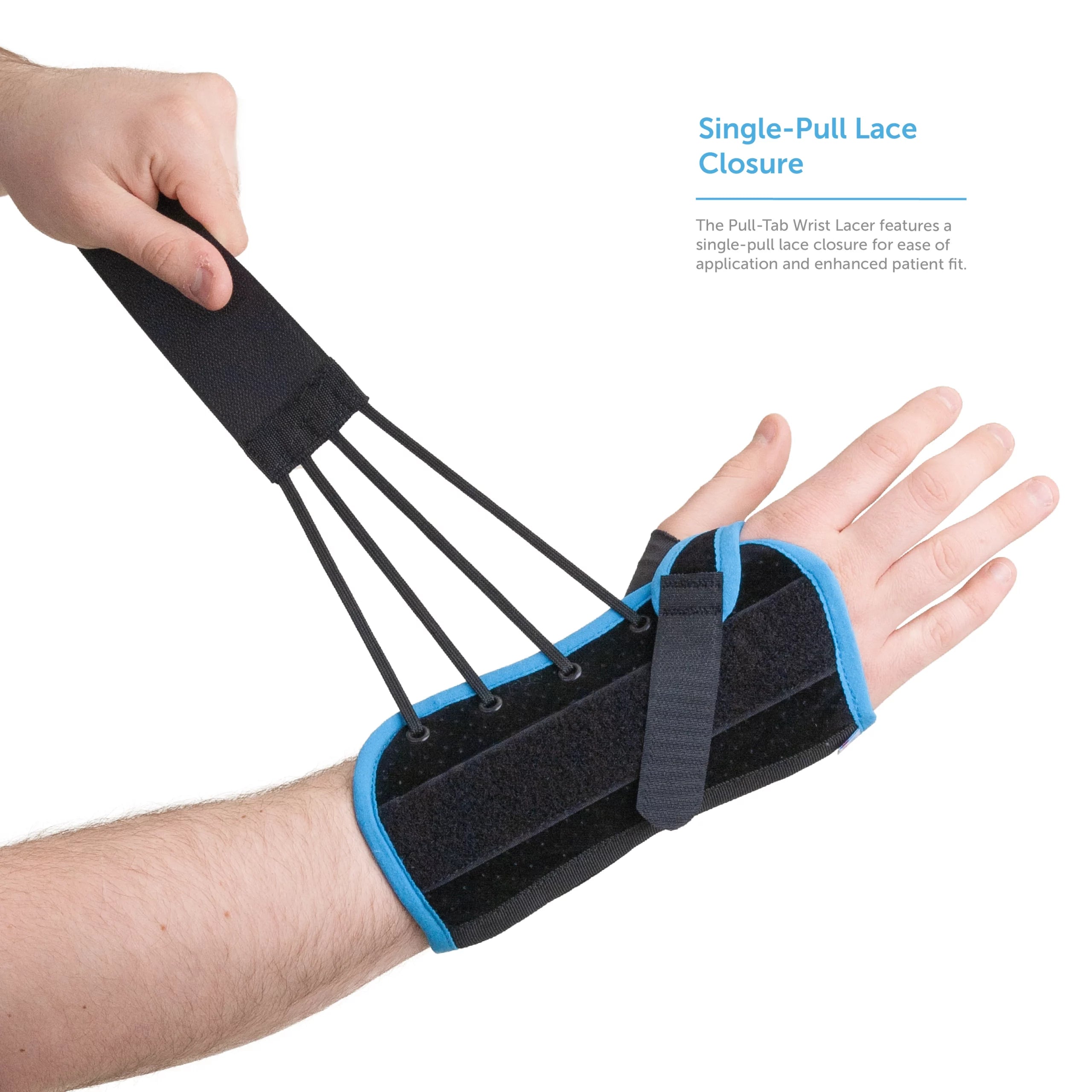 Pull-Tab Wrist Lacer