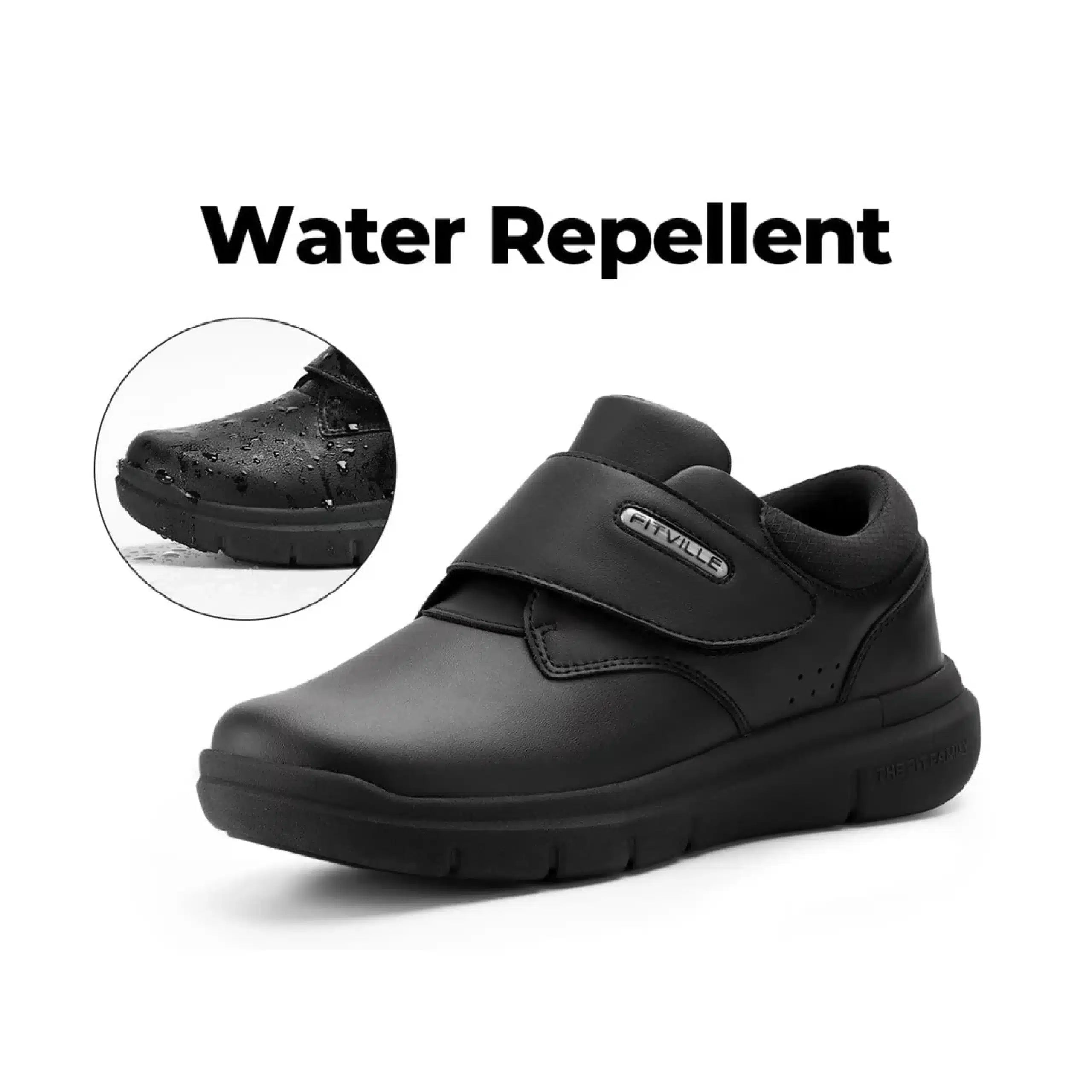 FitVille Men's EasyTop Deluxe Dress Shoe