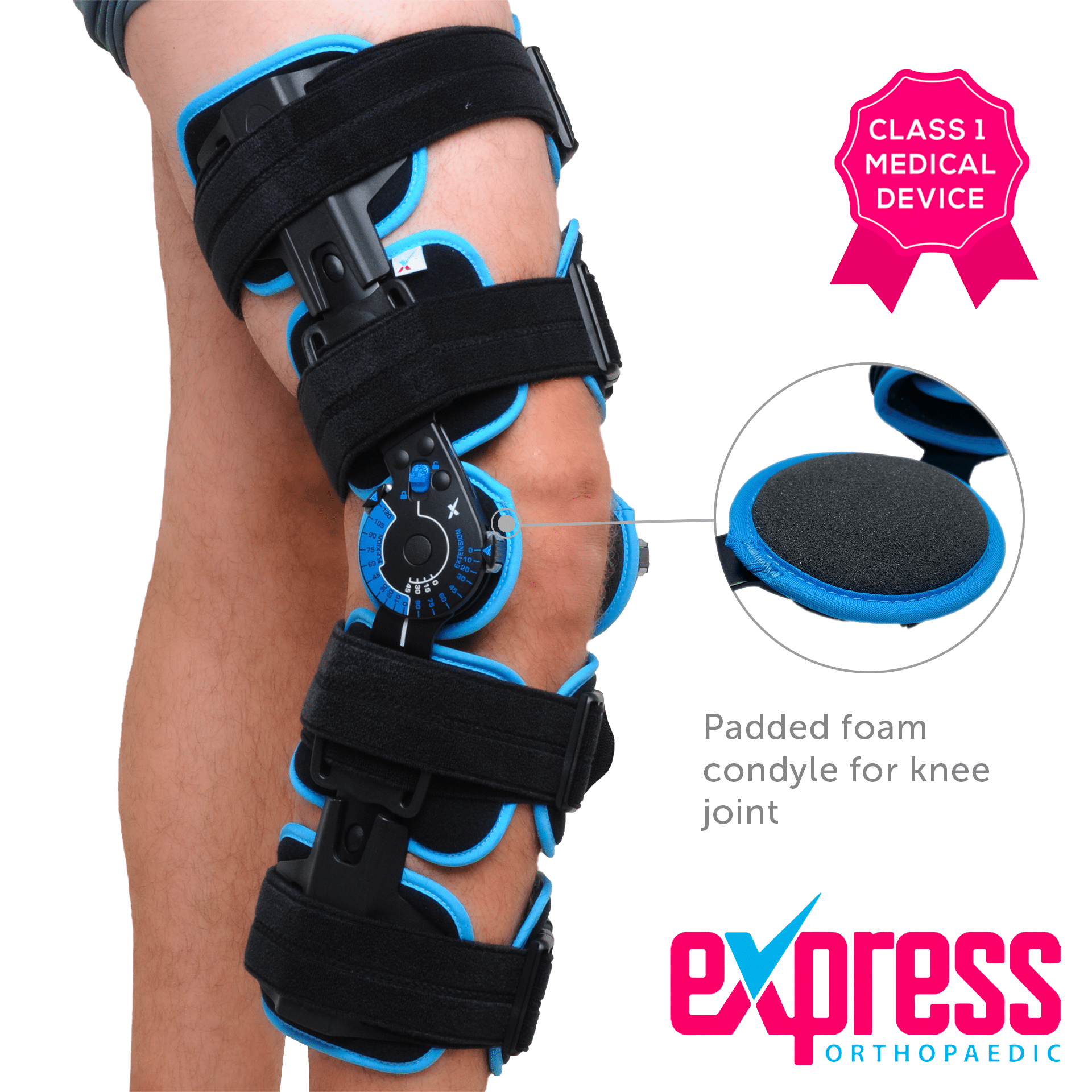 Telescopic ROM Knee Brace
