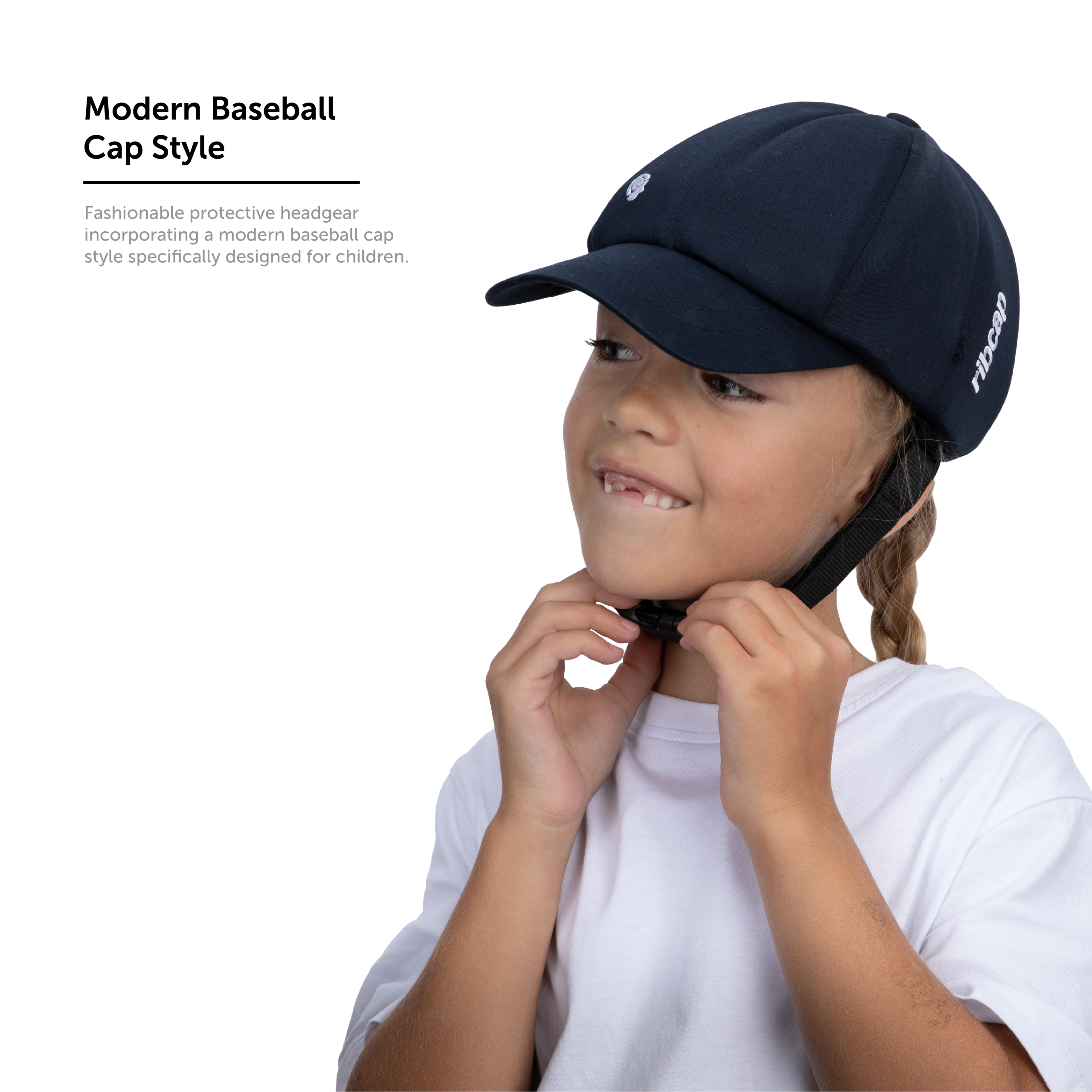 Ribcap® Baseball Protective Cap - Paediatric utilises a modern baseball cap style
