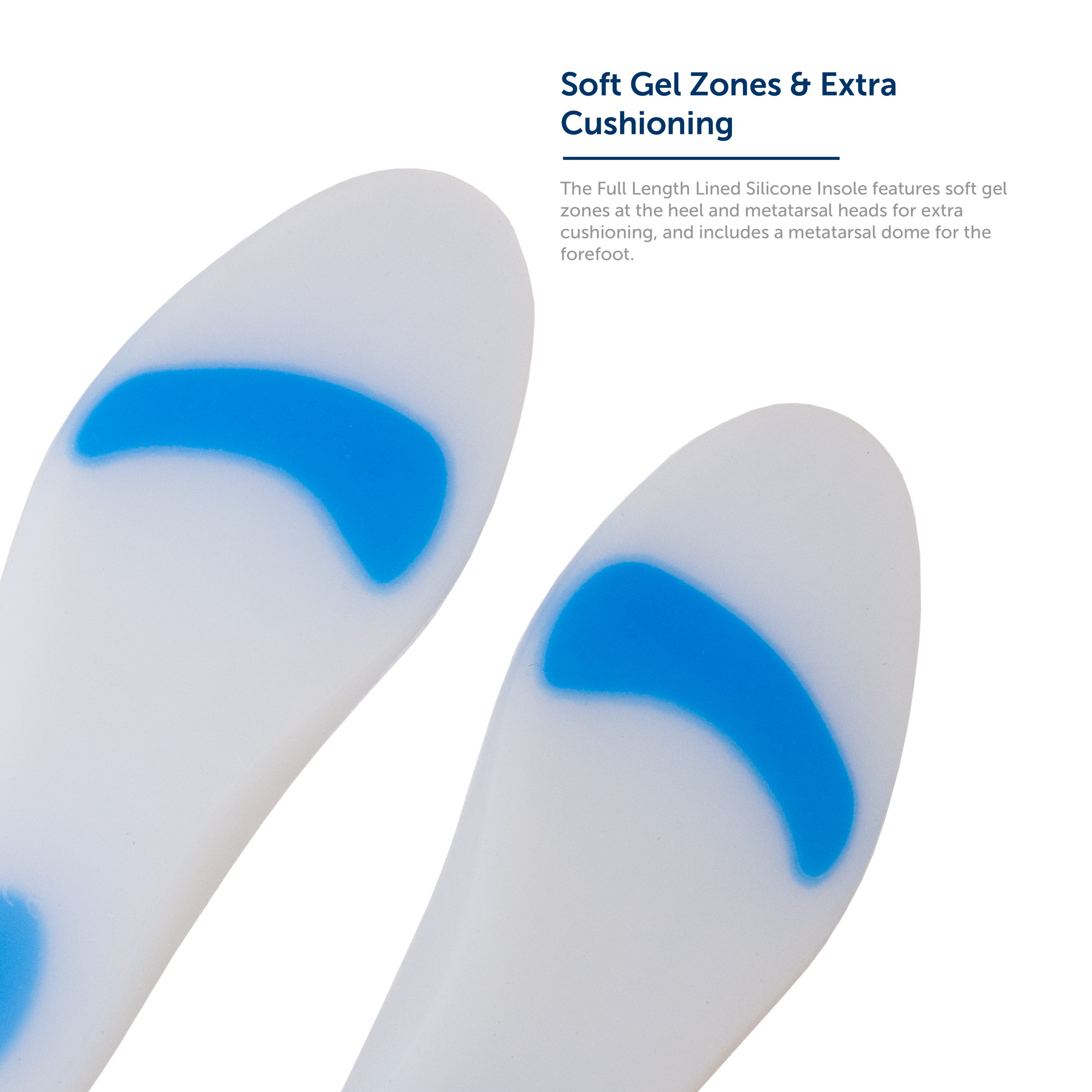 Soft gel zones and extra cushioning