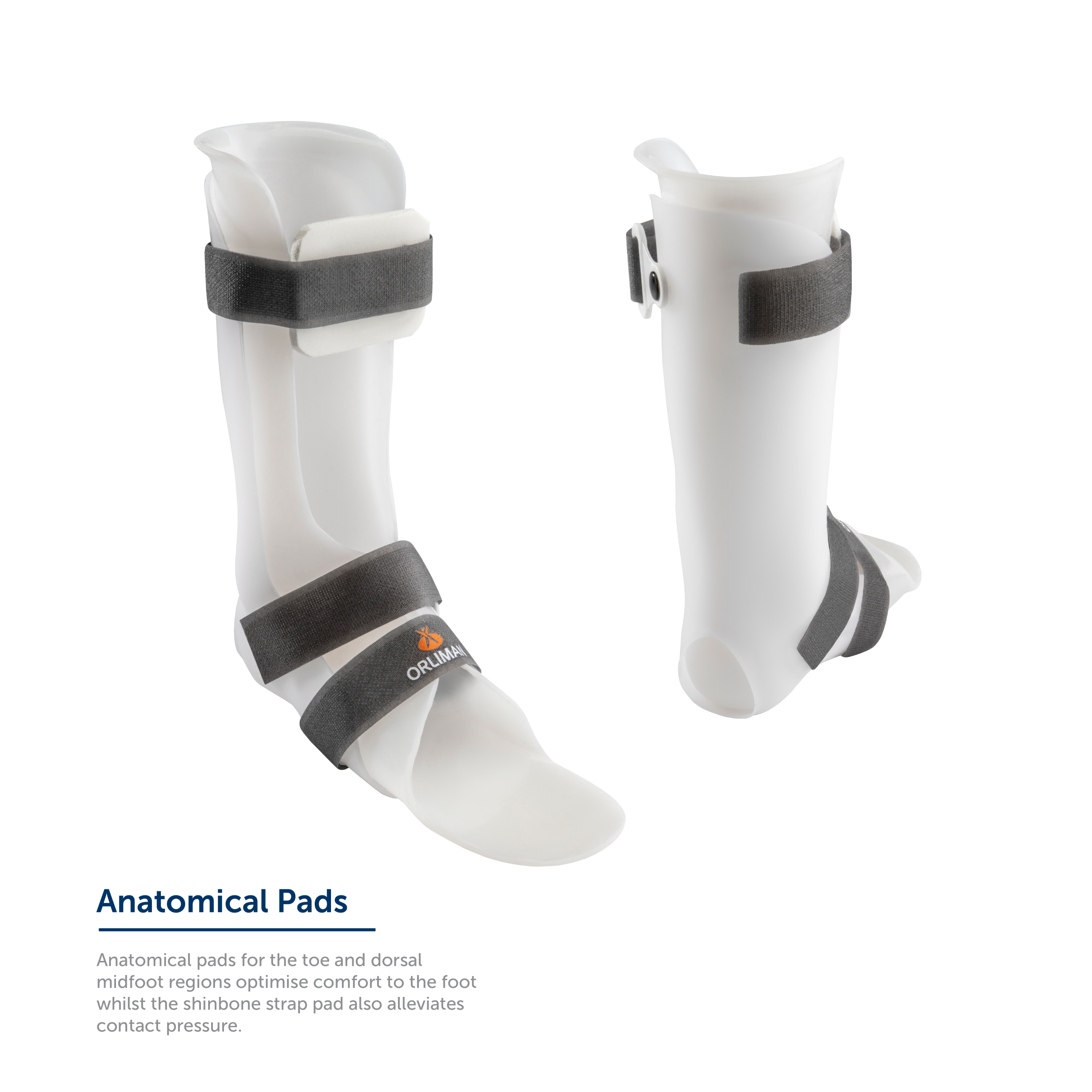 Soft anatomically placed pads for enhanced comfort
