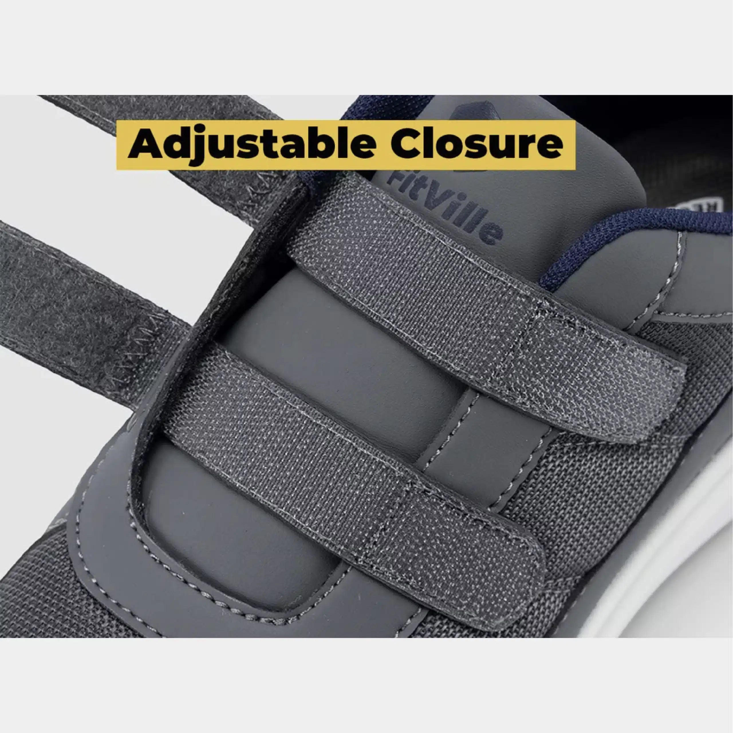 FitVille Men's EasyTop Duo Strap Diabetic Shoes