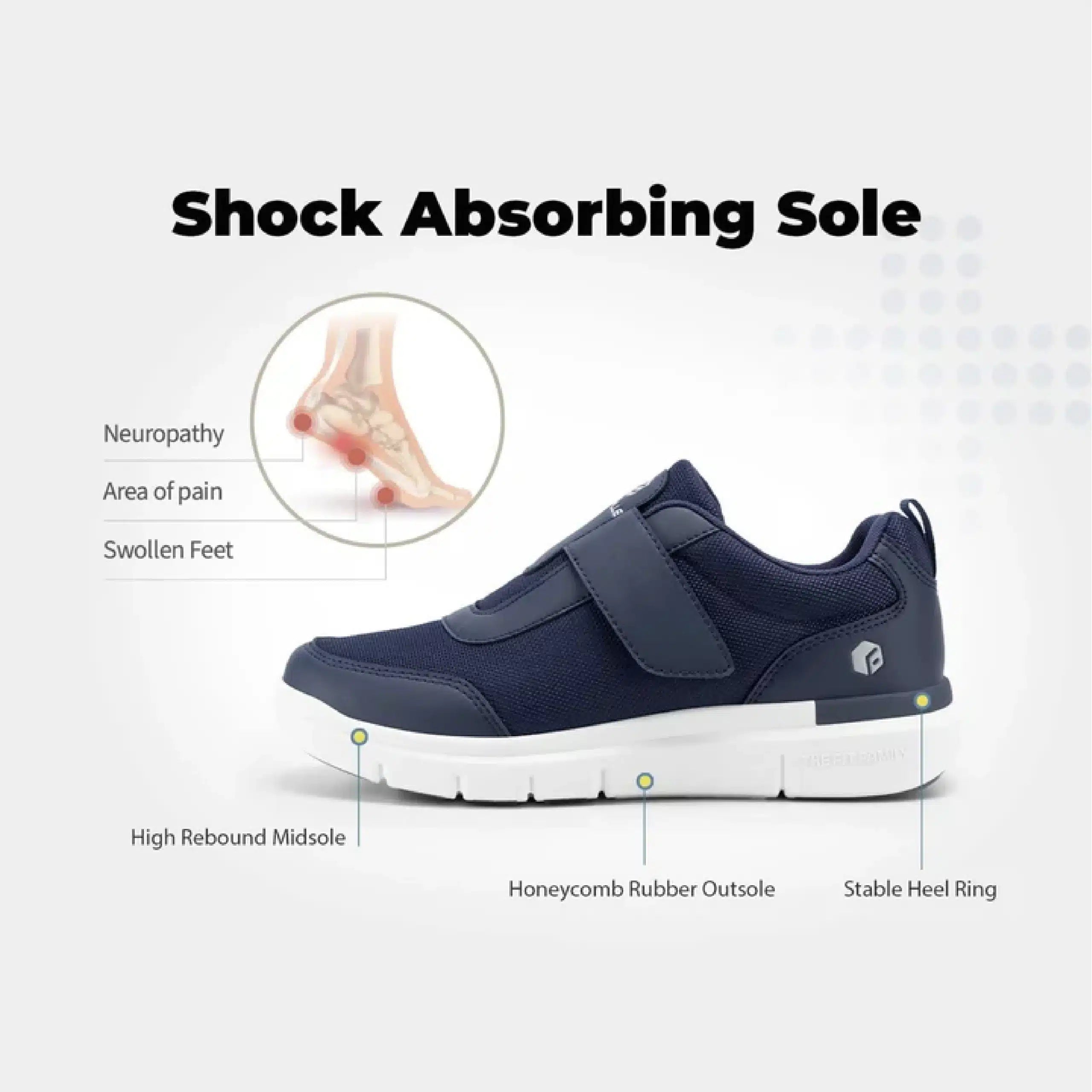 FitVille Men's EasyTop StrapEase Diabetic Shoes