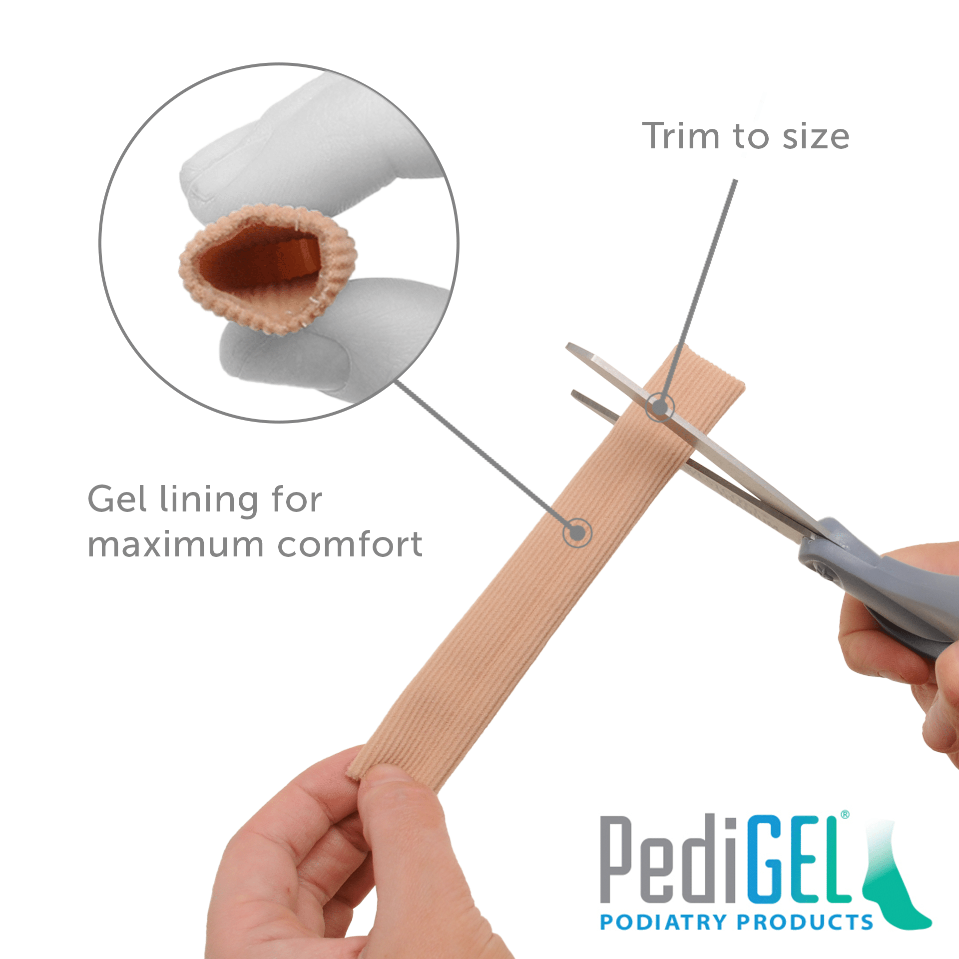 PediGel® Gel Lined Tubing 15cm (2 Units)
