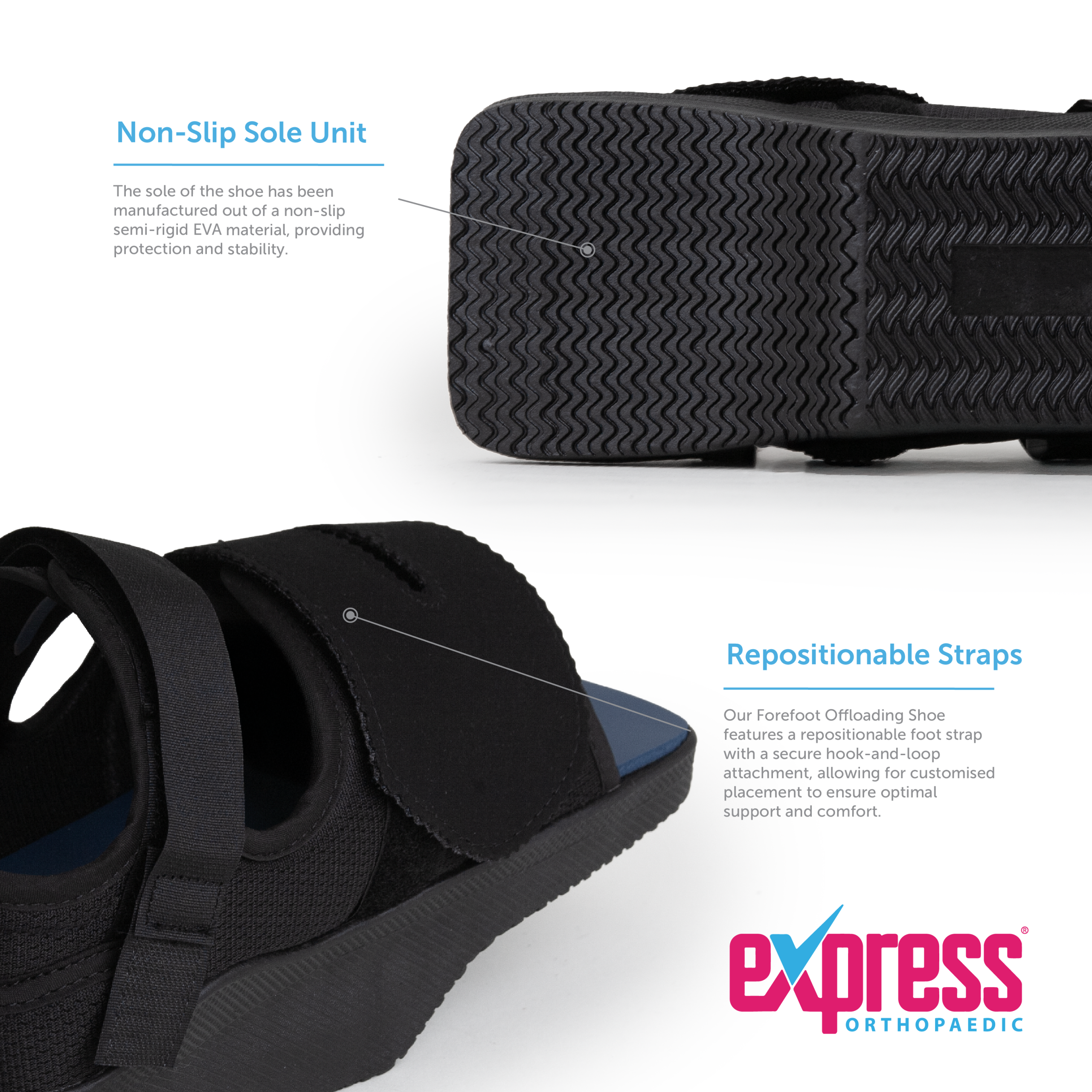 Forefoot Offloading Shoe & Relief Insole