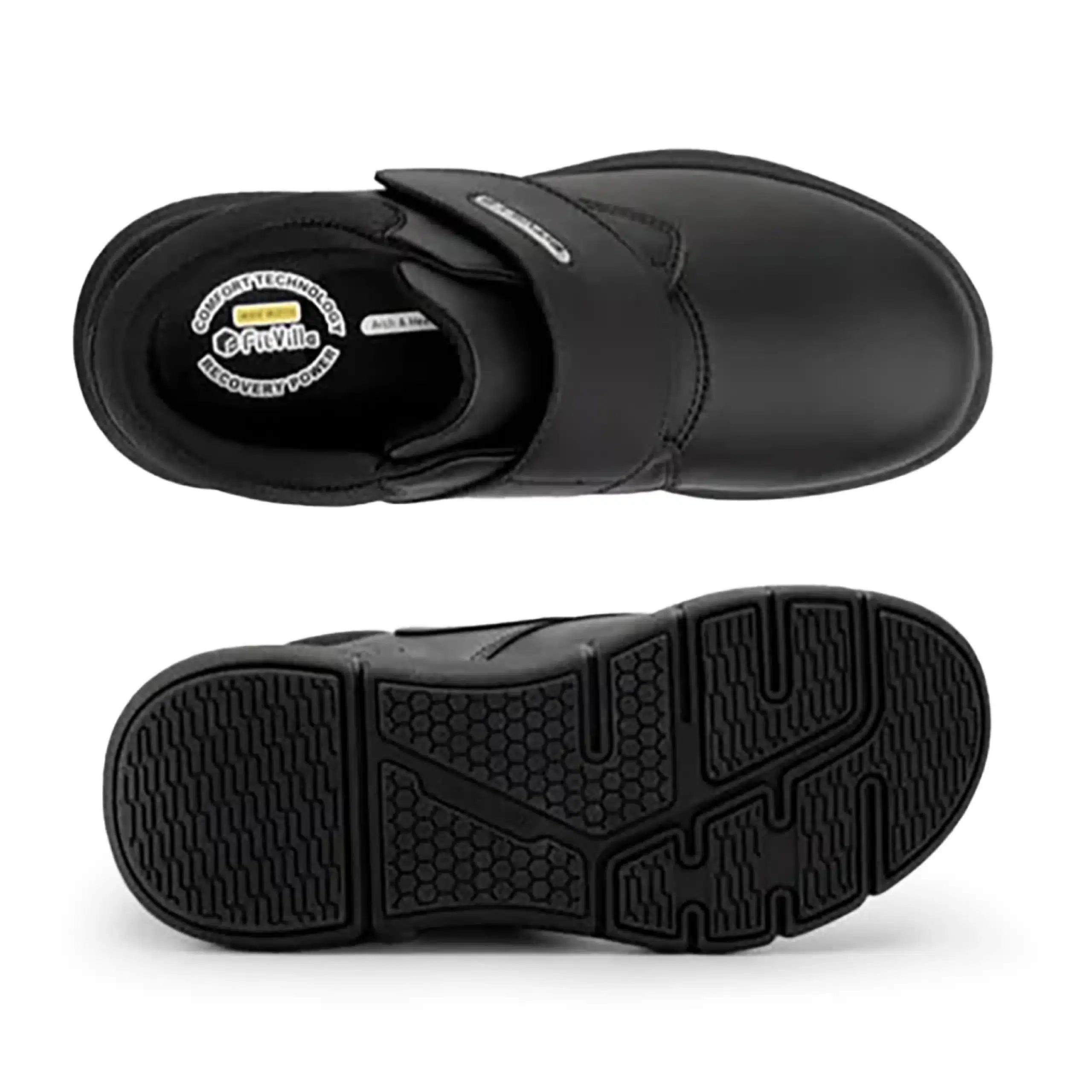 FitVille Men's EasyTop Deluxe Dress Shoe