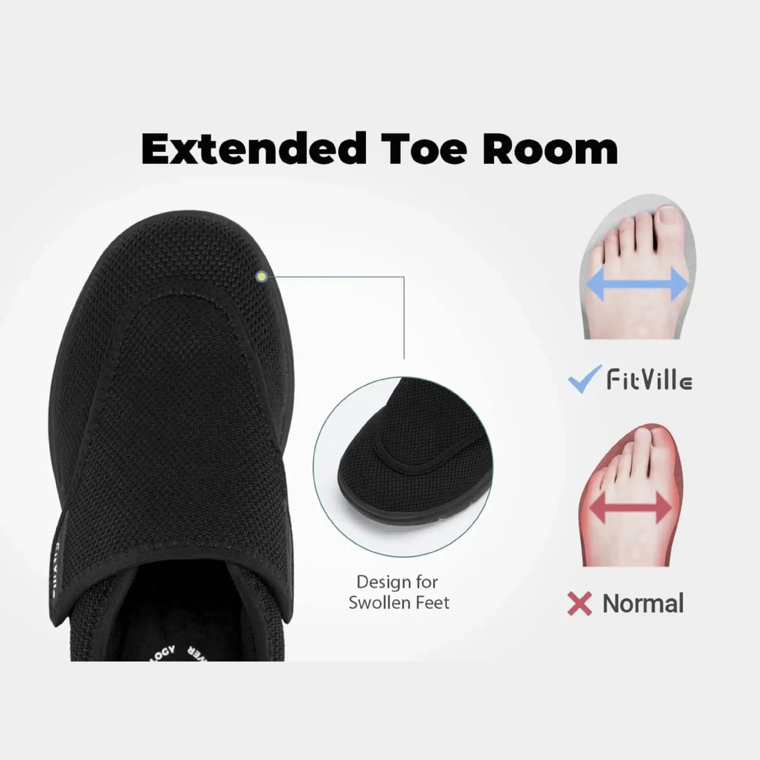 FitVille Men's EasyTop Wings Diabetic Shoes