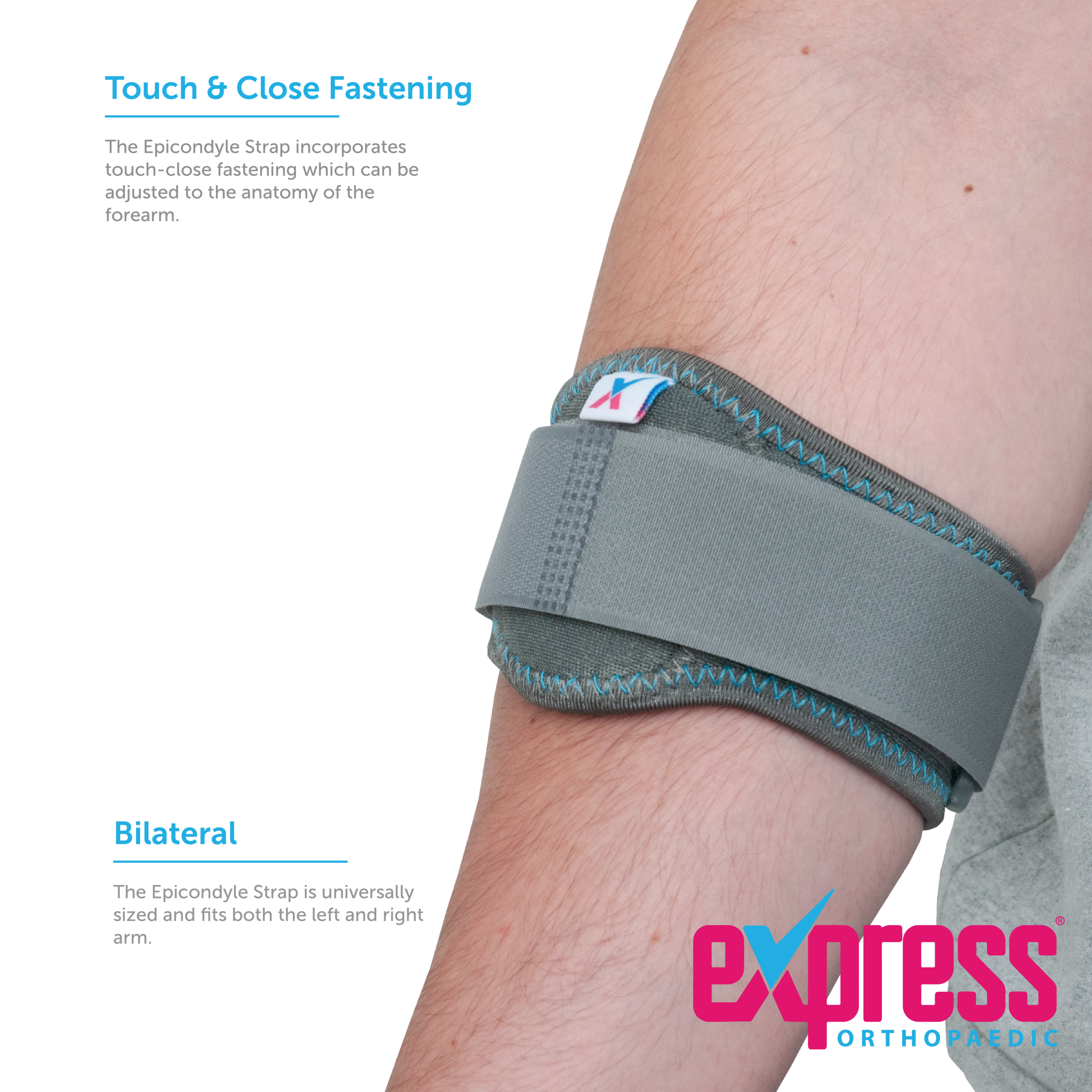 Bilateral Design that incorporates a touch & close fastening