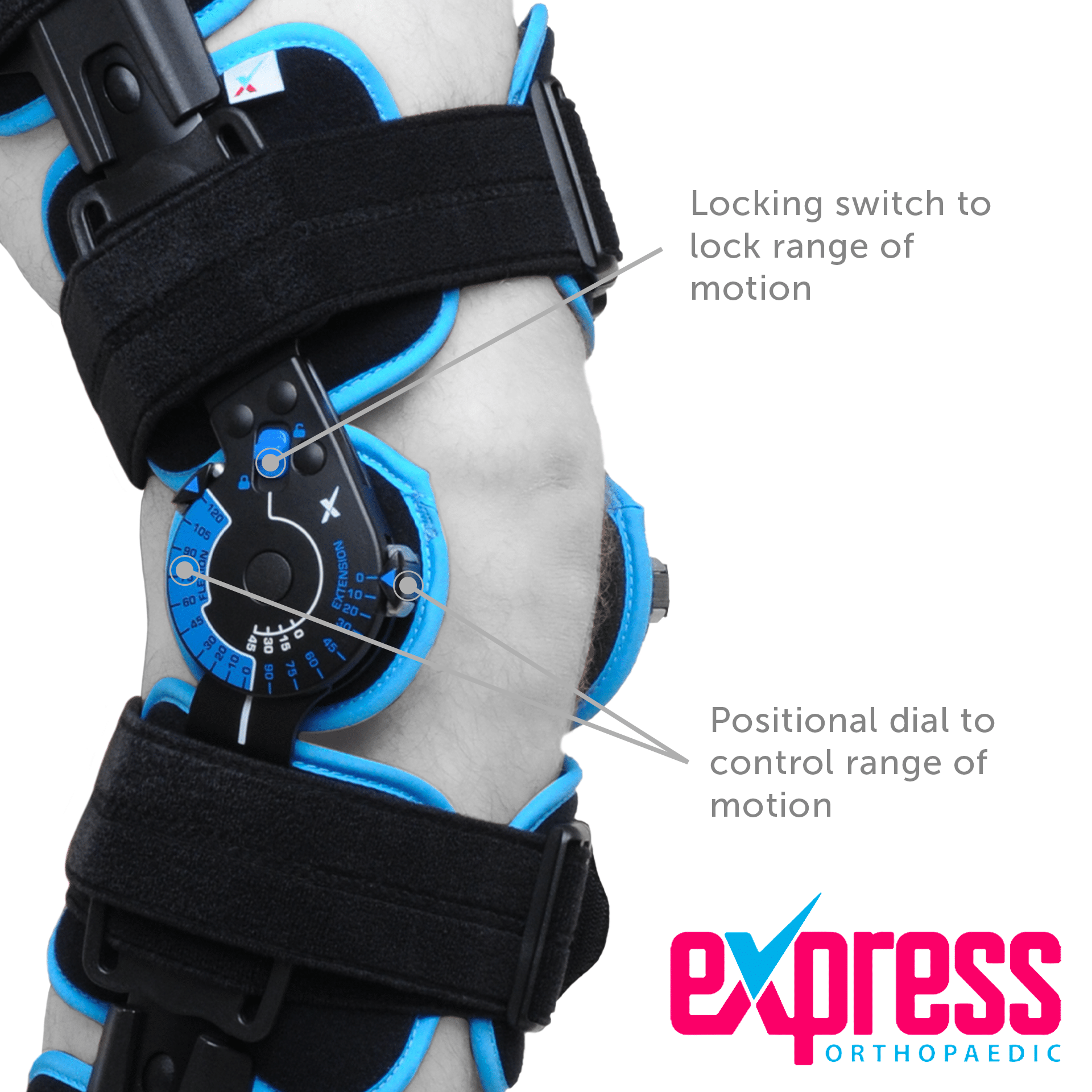 Telescopic ROM Knee Brace
