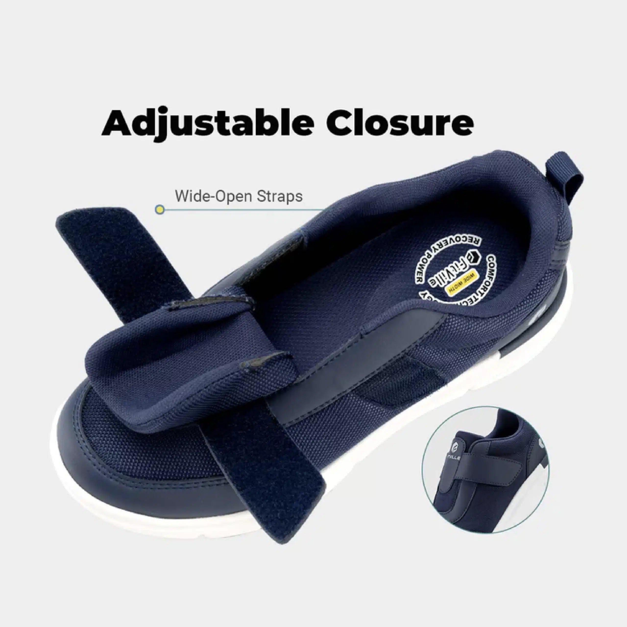 FitVille Men's EasyTop StrapEase Diabetic Shoes