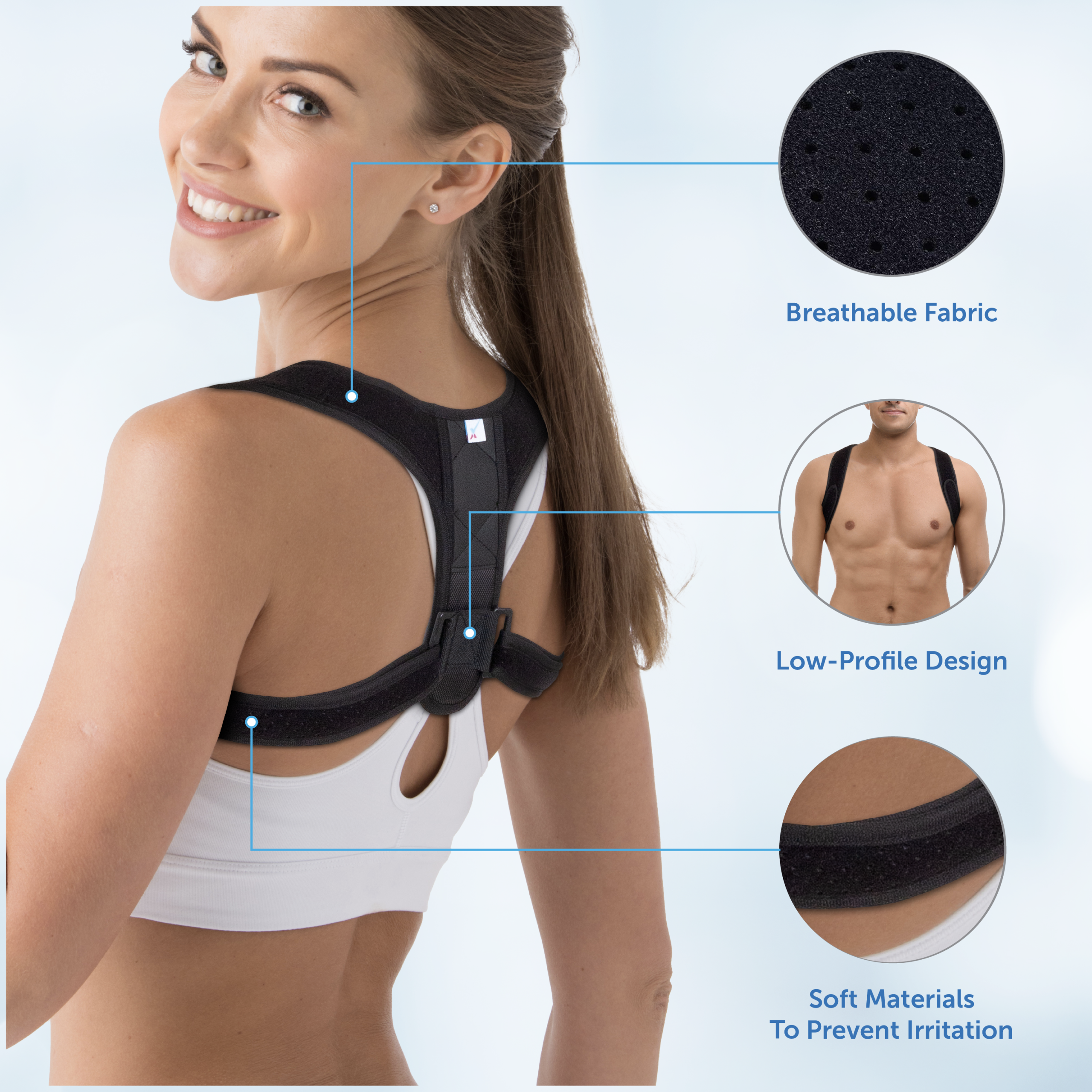 Posture Support by Express Orthopaedic Designed to correct posture and relieve pain