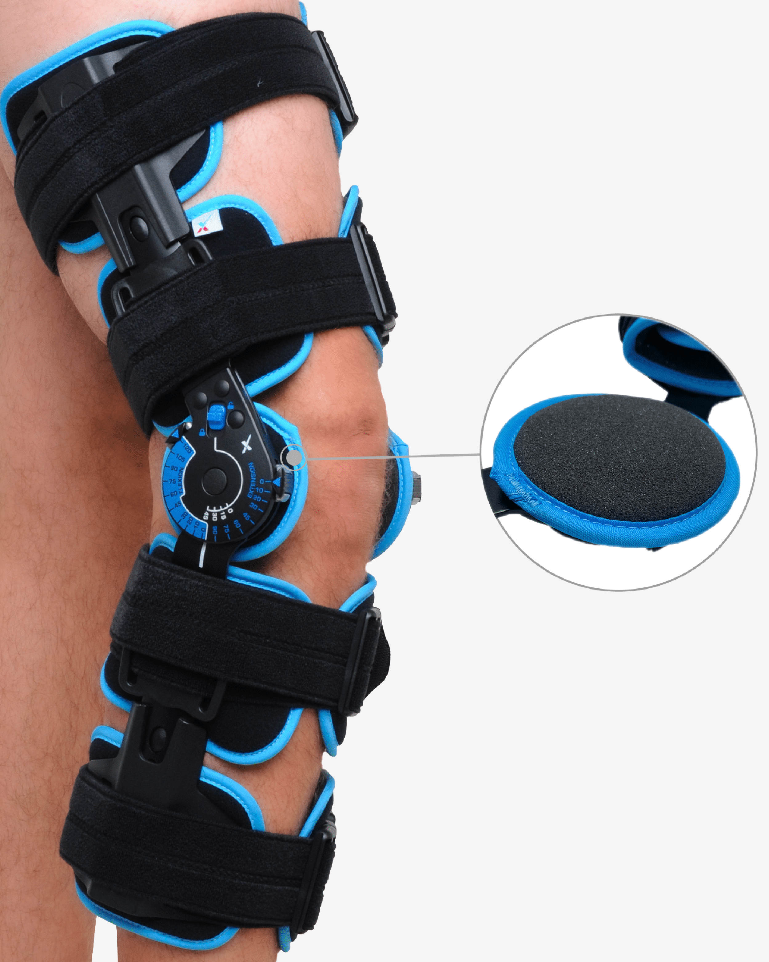 Telescopic ROM Knee Brace