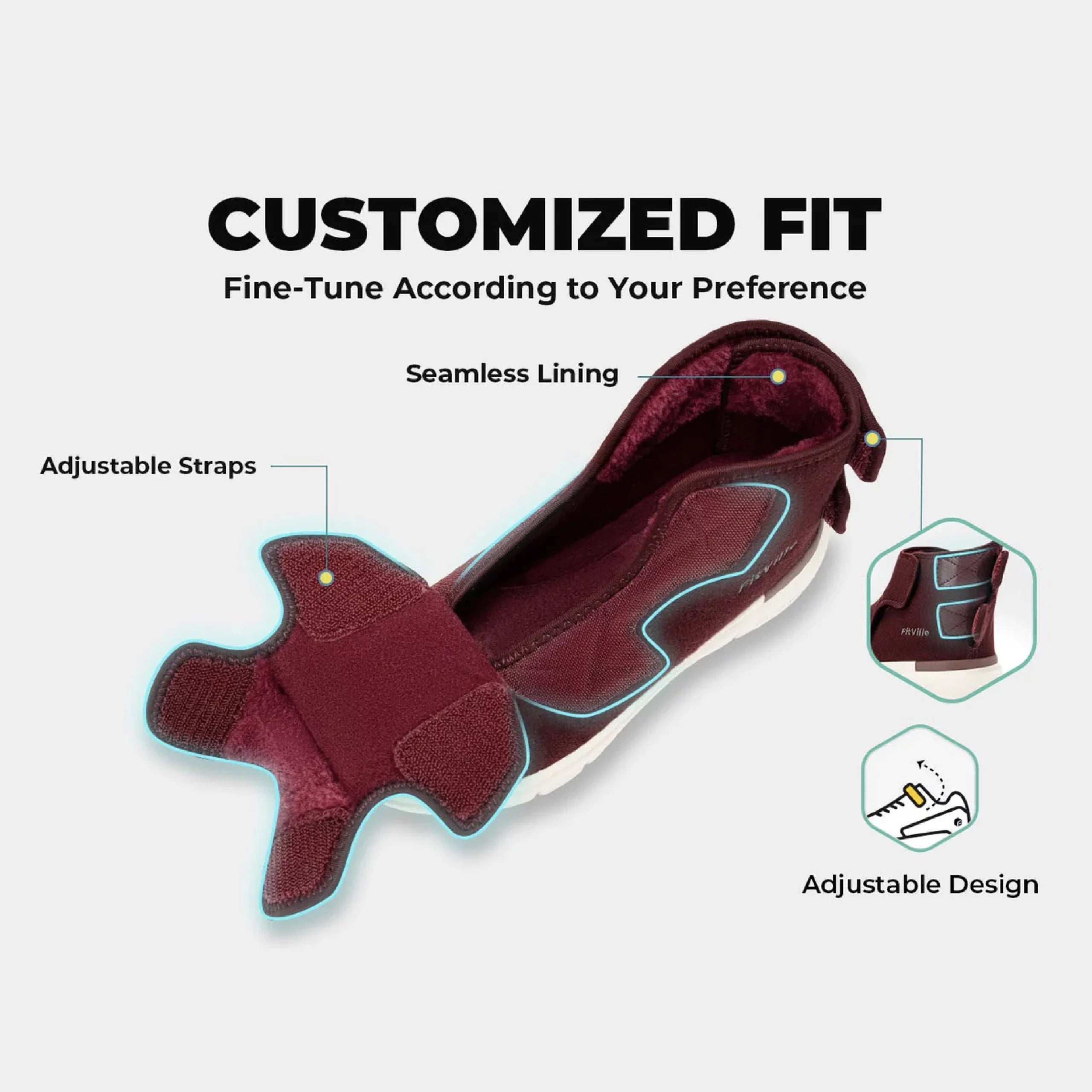 FitVille Women's EasyTop Diabetic Winter Boots V2